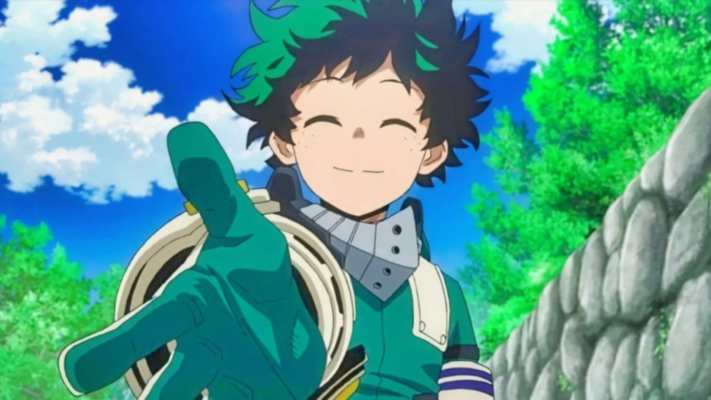 anime characters with green hair--Izuku Midoriya aka Deku