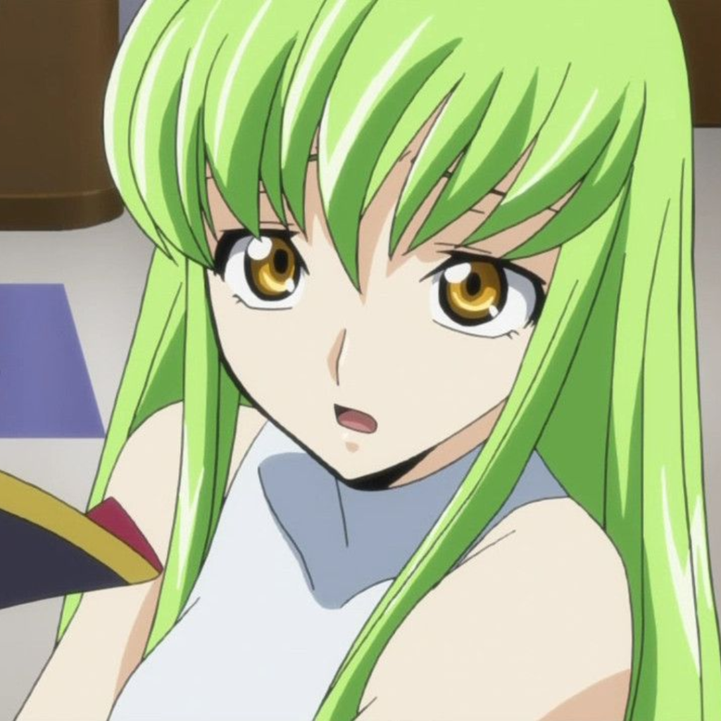 anime characters with green hair--C.C. 