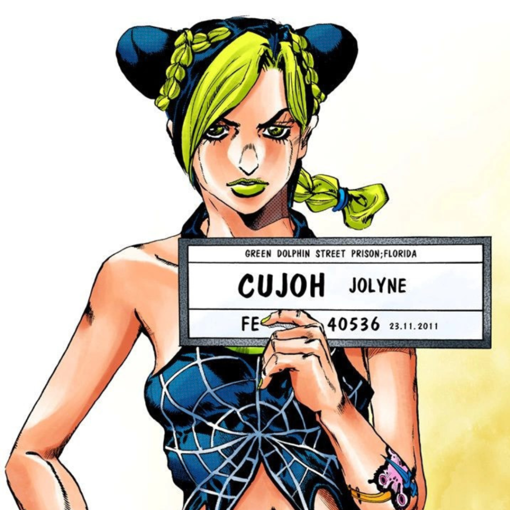anime characters with green hair--Jolyne Cujoh